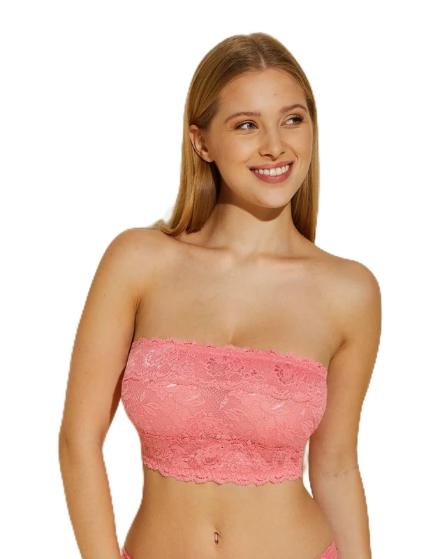 Cosabella Women's Say Never Curvy Flirtie Bandeau Bra, Semi-Sheer, Venetian Dusk, XL