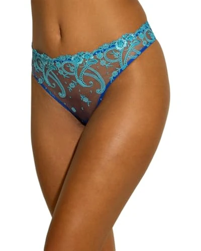 Cosabella Women's Sanika Thong Panties, Portofino Blue, L