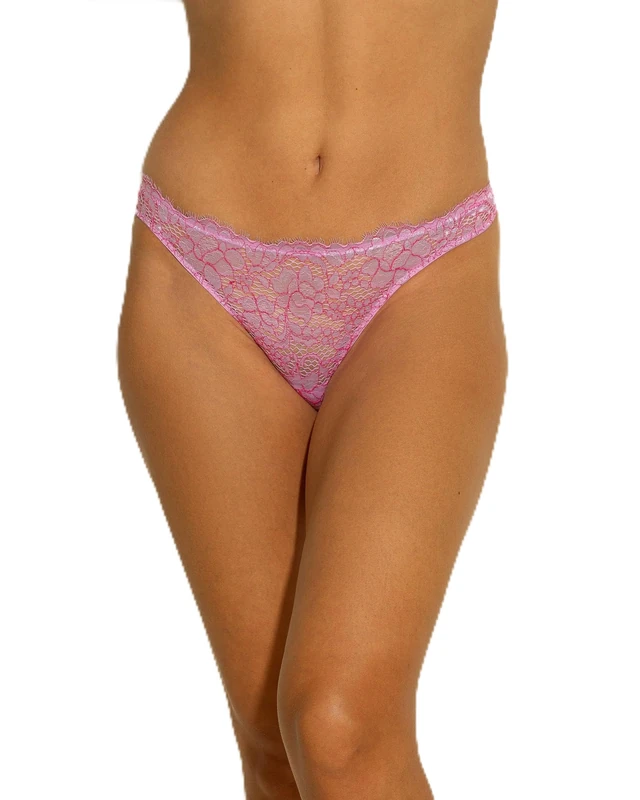 Cosabella Women's PRET a Porter Low Rise Thong Panties, Neela Flower/Flori Pink, L-XL