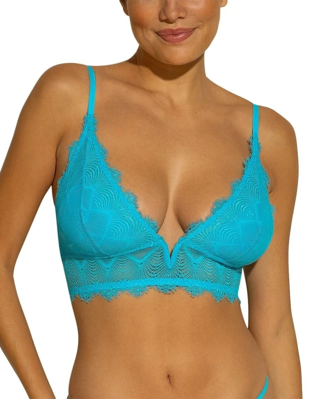 Cosabella Women's Allure Bralette Bra, Semi-Sheer, Constance Blue, S