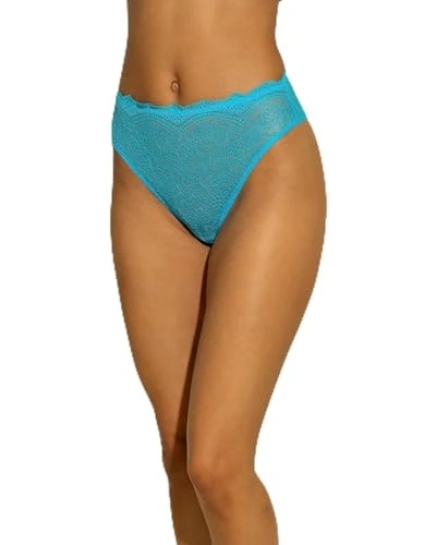 Cosabella Women's Forte High Rise Bikini Style Underwear, Constance Blue, M