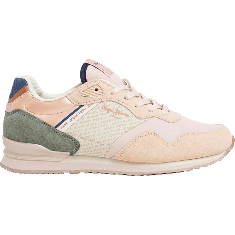 Pepe Jeans Women's London Print W Sneak, Brown(Sand Beige), 6