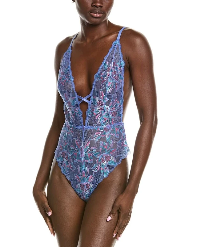 Cosabella Women's Paradiso Plunge Teddy Lingerie, Portofino Blue, M