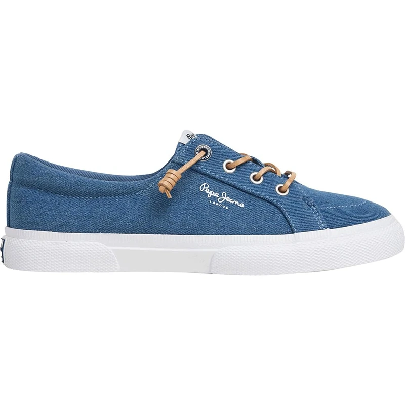 Pepe Jeans Women's Kenton Denim W Sneak, Blue(Denim), 3