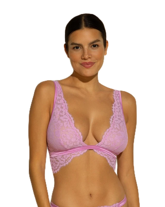 Cosabella Women's Magnolia Tall Tri Bralette Bra, Semi-Sheer, Neela Flower, M