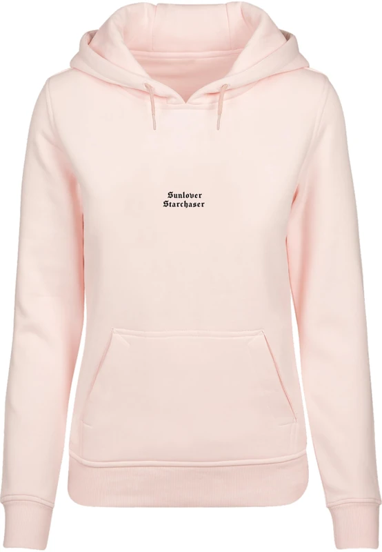 Miss Tee Women's Sunlover Starchaser Hoodie, Casual Hoodie with Back Print, Regular Fit, Sizes XS - 5XL, pink, L