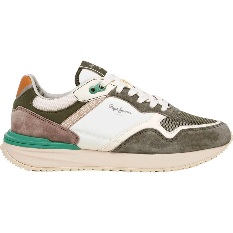 Pepe Jeans Men's Buster PRO Match M Sneak, Green Khaki Green, 10 UK