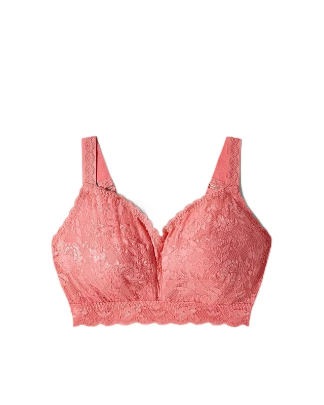 Cosabella Women's Say Never Super Curvy Sweetie Bralette Bra, Semi-Sheer, Venetian Dusk, M