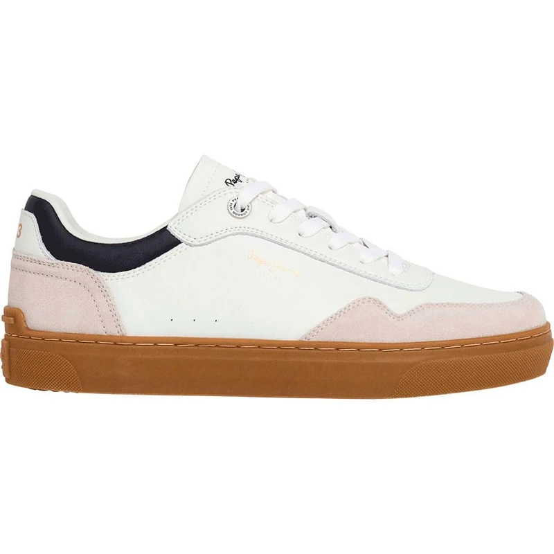Pepe Jeans Men's Camden Collar M Sneak, White Off White, 6 UK