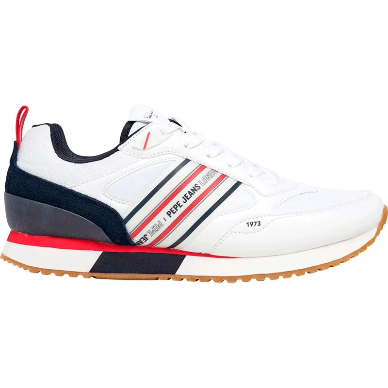 Pepe Jeans Men's Dublin Half M Sneak, White, 7 UK