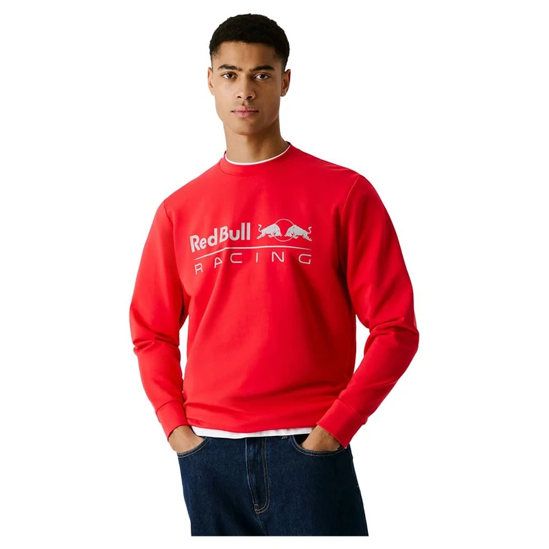 PEPE JEANS Men's TEAM LOGO CREW Sweatshirt, Red(MARS RED), S