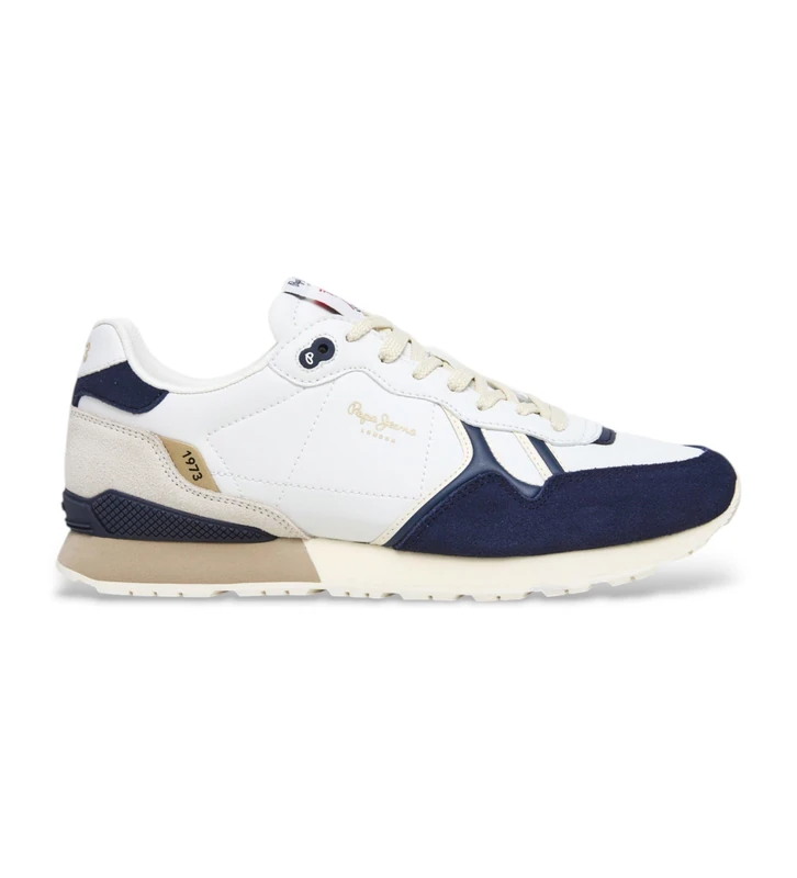 Pepe Jeans Men's BRIT Ivy M Sneak, Blue Navy, 8 UK