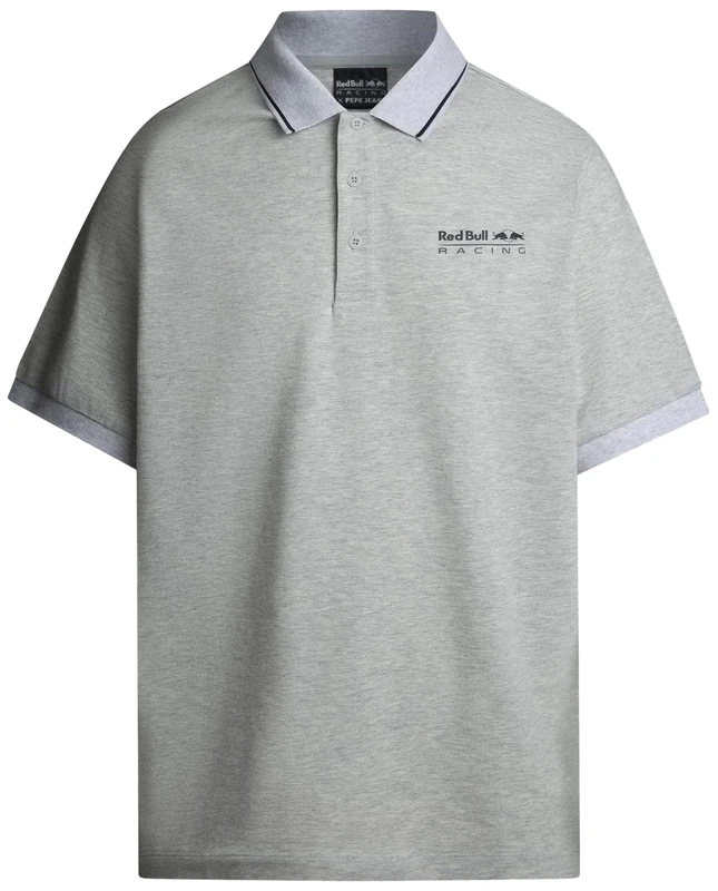 Pepe Jeans Men's Tipped Logo Polo Polo, Grey(Marl Grey), S