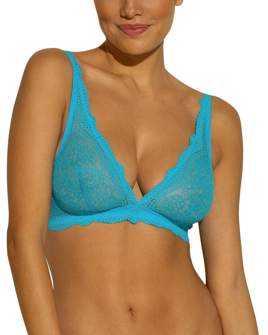 Cosabella Women's Forte Bralette Bra, Semi-Sheer, Constance Blue, S