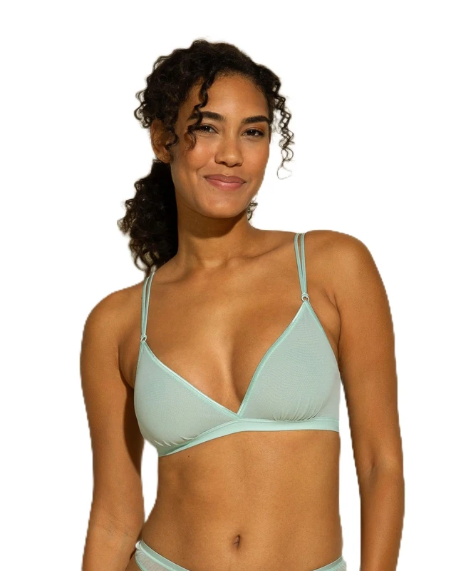 Cosabella Women's Soire Confidence Bralette Bra, Sheer, Verde Umbria, S
