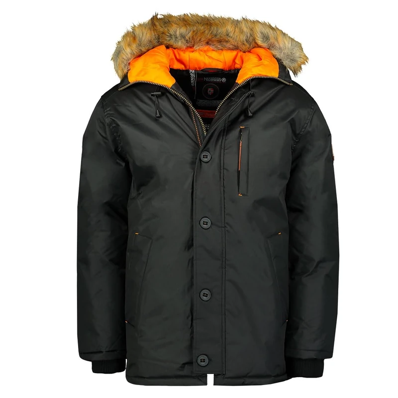 Geographical Norway Men's Darwin Parka, Black, XXL