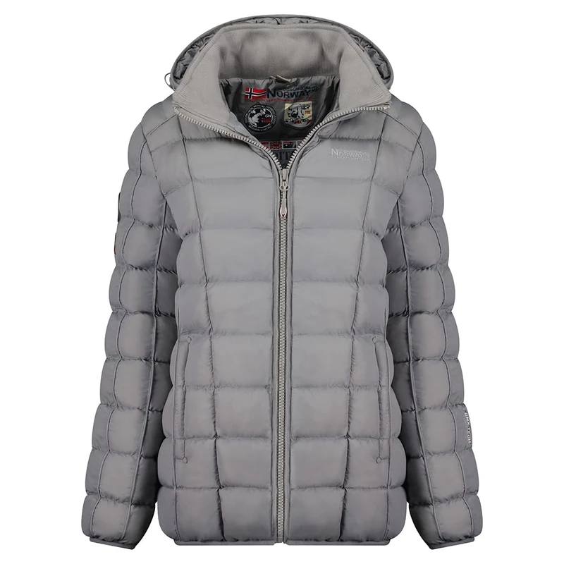 Geographical Norway Women's Babette Lady Short Parka, Gris Clair, M