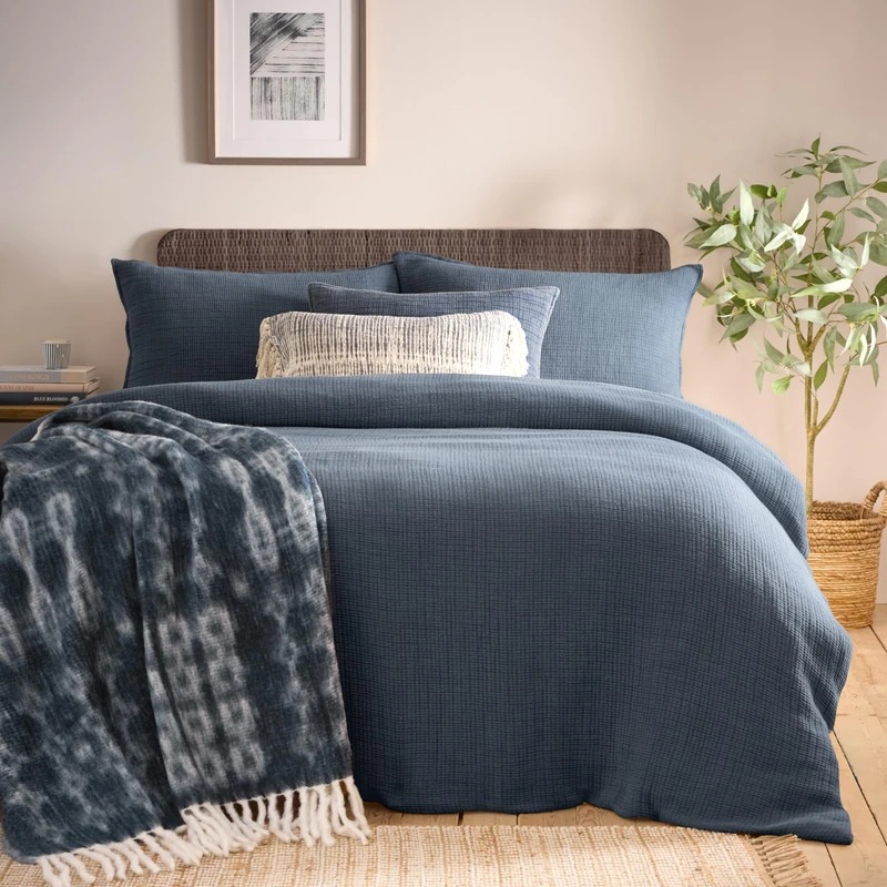 Yard Ribble Acid Washed Cotton Duvet Cover Set