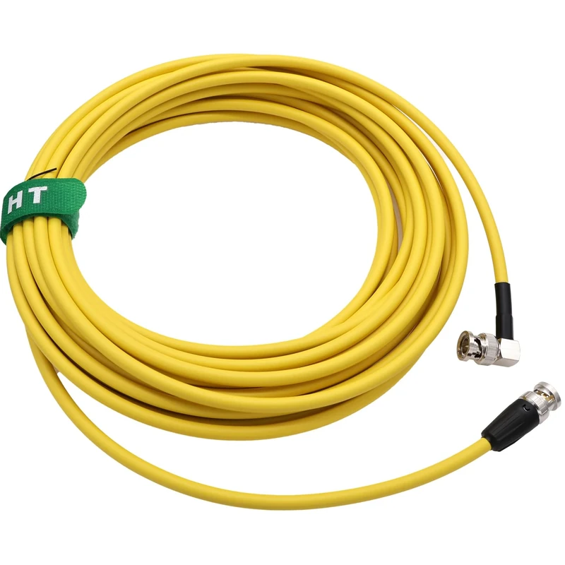HangTon 12G 4K SDI Coaxial Video Cable BNC to BNC Canare for ARRI Alexa 35 RED Komodo Blackmagic Sony FS7 FX9 FX6 Camera SmallHD Atomos Monitor Shielded 10m Yellow