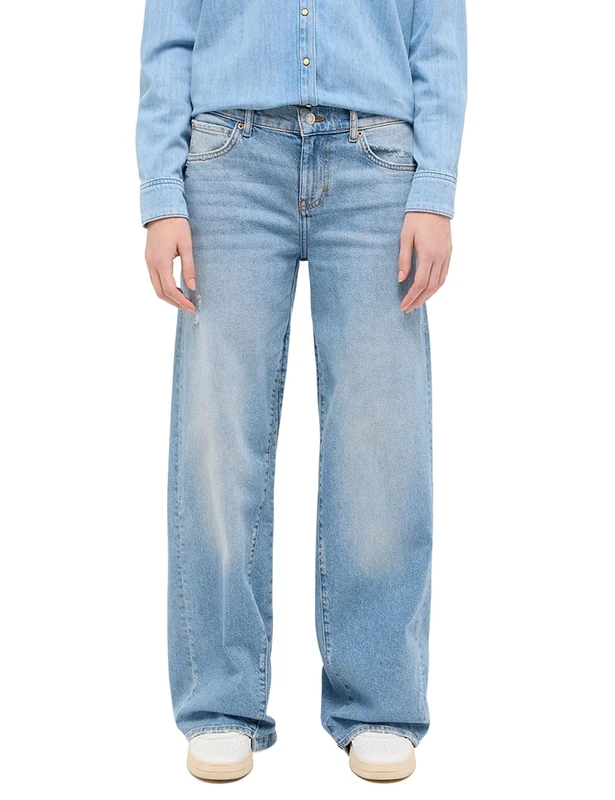 MUSTANG Women's Style Medley Wide Leg Jeans, Blue, 33W x 34L