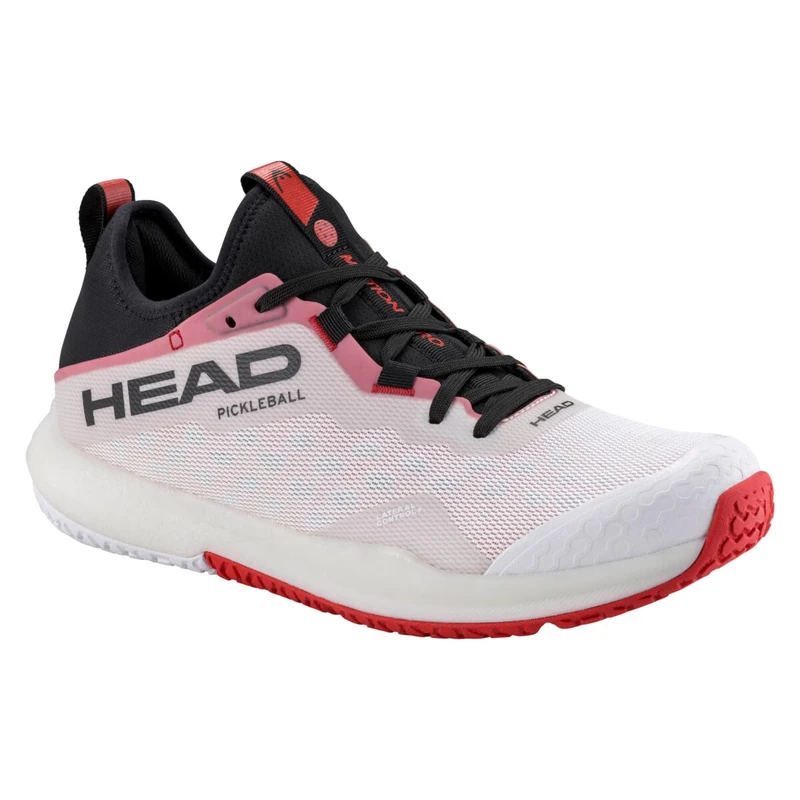 HEAD Men's Motion Pro Pickleball Shoe, White/Red, 12.5 UK