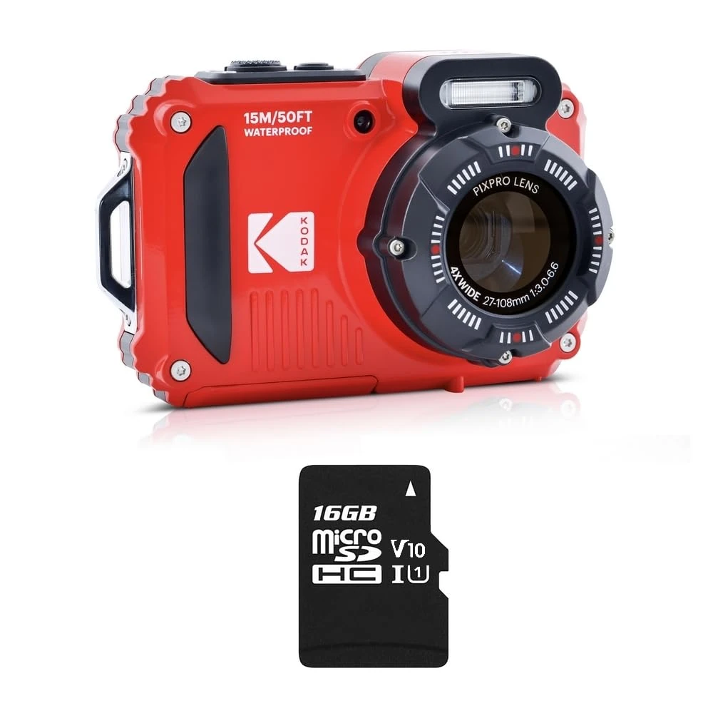 KODAK Pixpro Pack WPZ2 + 2 Batteries + 1 SD Card