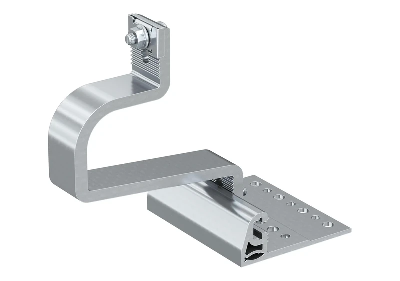 Fischer RH 40-52 VB AL 10x Aluminium Roof Hooks for Roof Tiles, 3 Adjustments, Vertical Coupling, for Photovoltaic Solar Panel Profiles, 571746