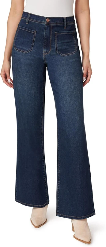 Angels Forever Young Women's Forever Wide High-Rise Patch Pockets Jeans, Everest, 14 - Image 1