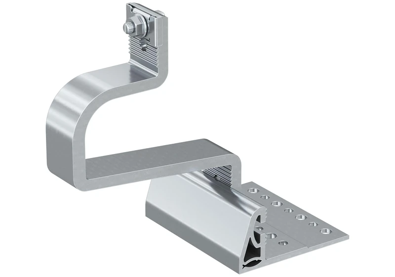 Fischer RH 52-67 VB All 10x Aluminium Roof Hooks for Roof Tiles, 3 Adjustments, Vertical Coupling, for Photovoltaic Solar Panel Profiles, 571748