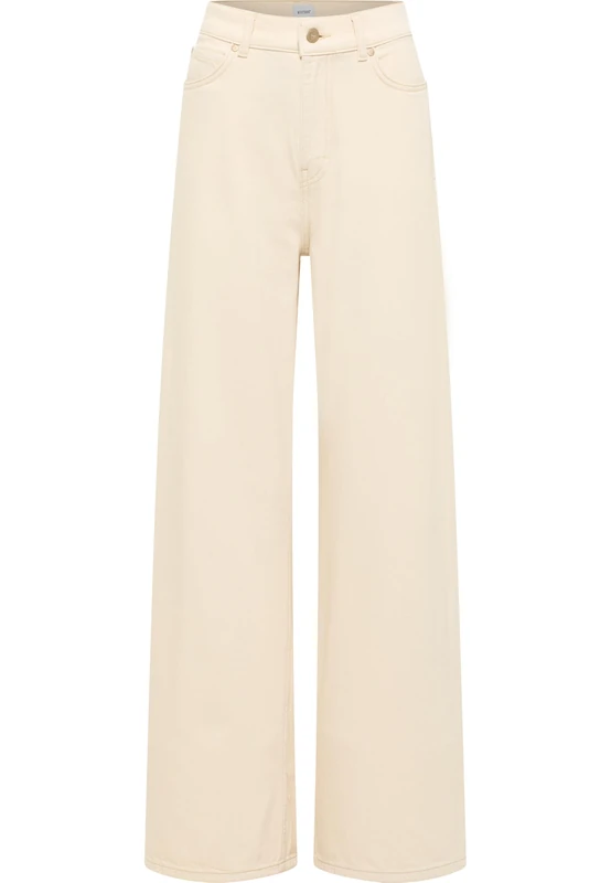 MUSTANG Women's Style Luise Wide Jeans, Beige 2014-111, 27W x 32L