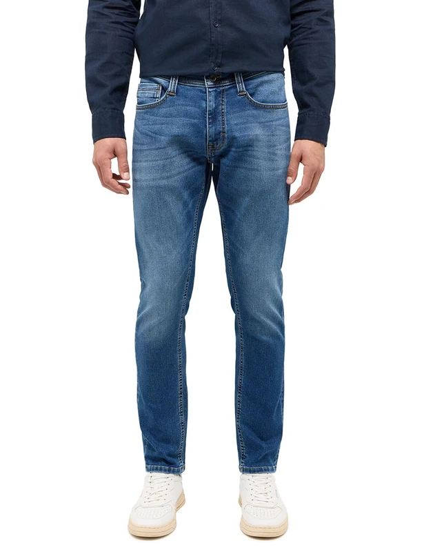 MUSTANG Men's Style Oregon Slim Jeans, mid-Blue, 38 W/34 L