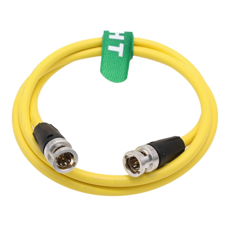 HangTon 12G 4K SDI Video Cable BNC to BNC for ARRI RED Blackmagic Sony Canon Camera Teradek Vaxis Hollyland SmallHD Atomos Monitor Shielded 10m Yellow