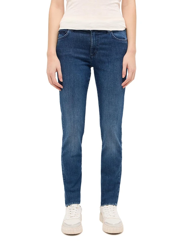 MUSTANG Women's Style Crosby Relaxed Slim Jeans, Medium Blue 741, 29W x 38L