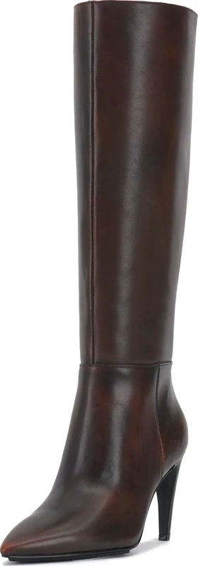 Vince Camuto Women's Brigitte4 Knee High Boot, Dark Caramel Extra Wide Calf, 7.5 UK