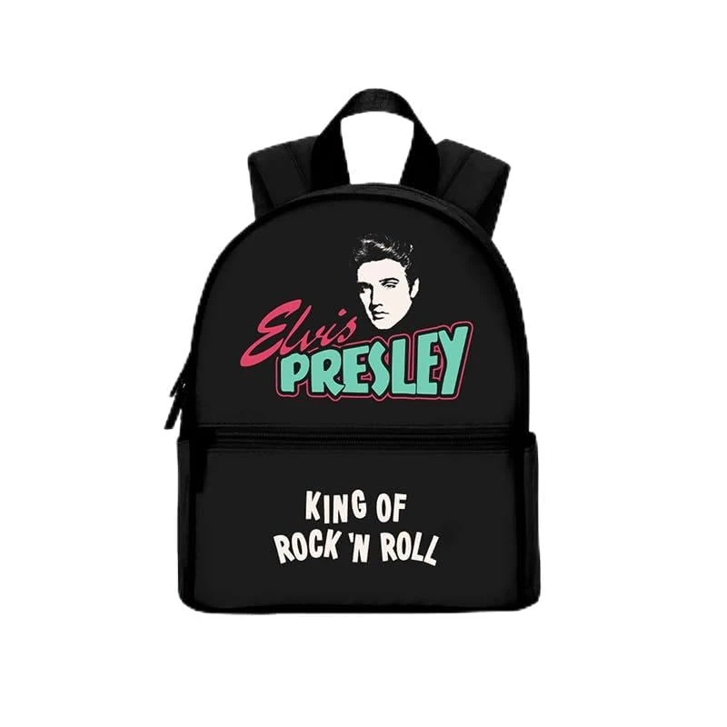 ELVIS PRESLEY Unisex's Official Merch King of Rock 'N Roll Backpack, Black, Mini - Image 1