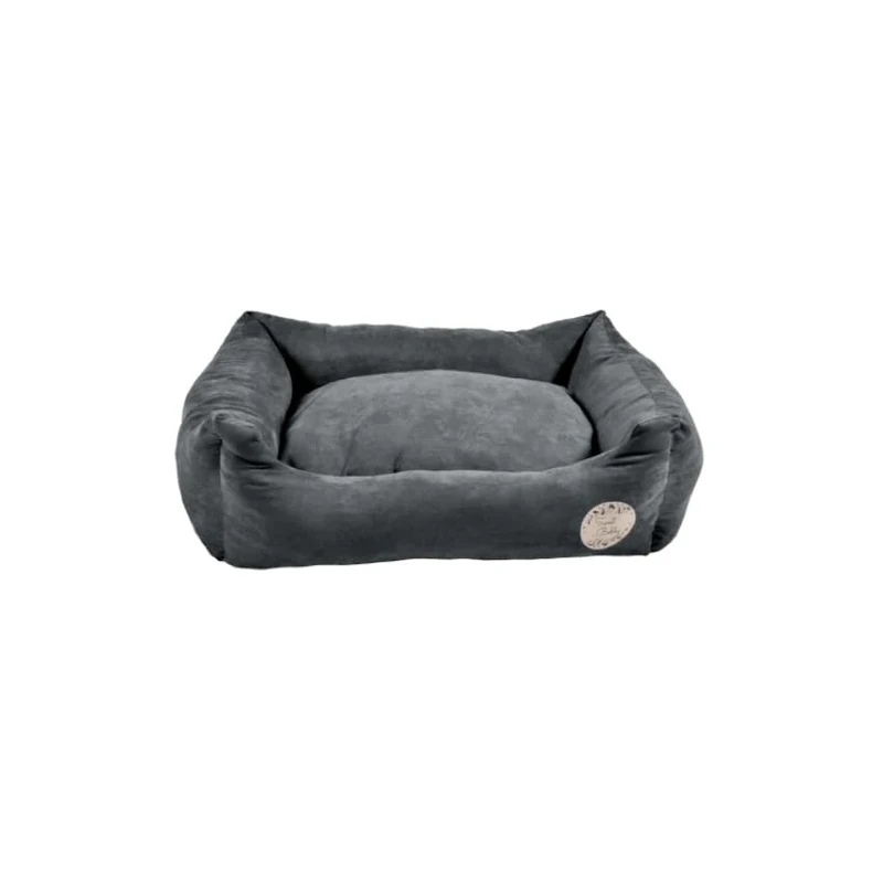 Bobby Douce Oval Bed for Dogs and Cats Extra Soft Plush Toy Machine Washable Grey 63 x 50 x 18 cm