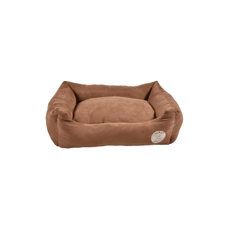 Bobby Douce - Oval Bed for Dogs and Cats Extra Soft Plush Toy Machine Washable Beige 63 x 50 x 18 cm