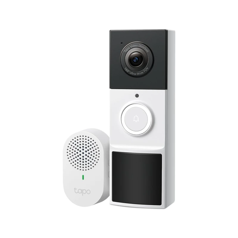 TP-Link Tapo D210, 2K 3MP, Battery Powered, Two-Way Talk, IP64, Cloud/Local Storage, Works with Alexa and Google Home, Easy Installation, Tapo Smart Video Colour Night Vision Supported Doorbell