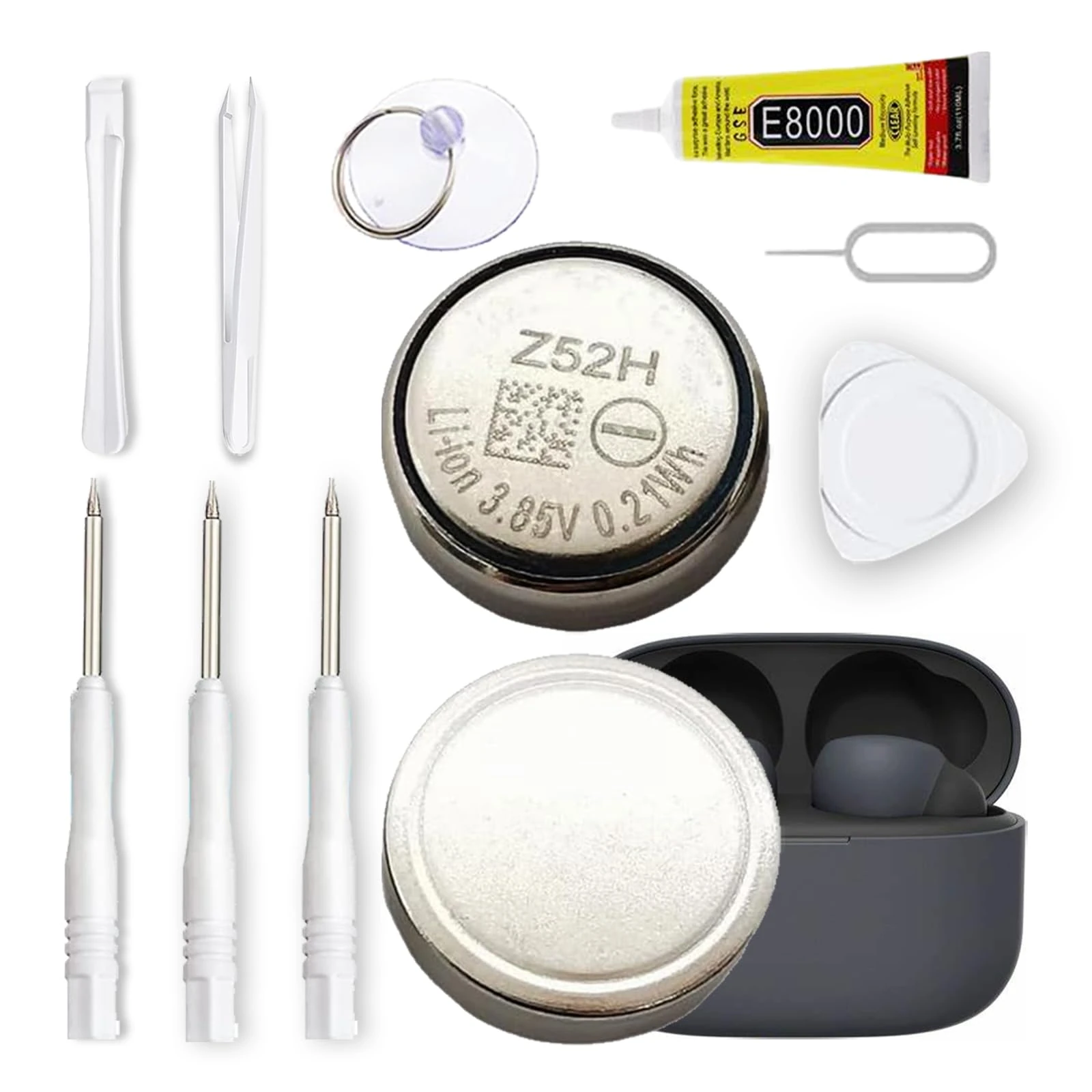 2pcs Z52H Battery with Professional Repair Tools, 𝟮𝟬𝟮𝟰 New Upgrades Battery Compatible with Sony LinkBuds S WFLS900N/B with Repair Kit