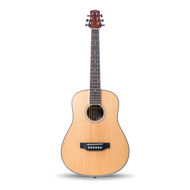 Carry-on Mini Acoustic Guitar, 3/4 Size, Travel, Education, Steel String, Natural