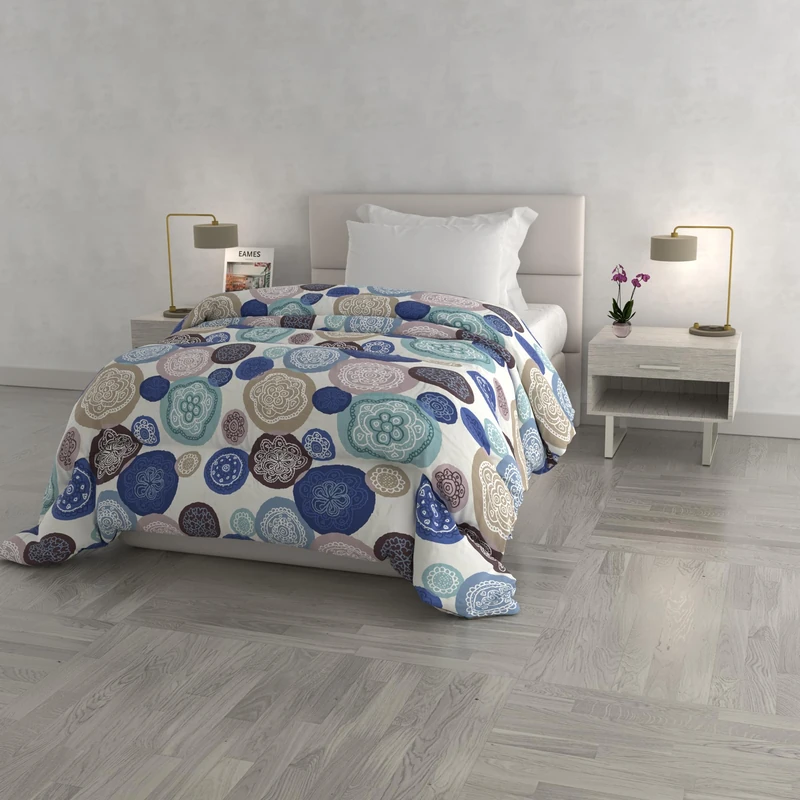 Fantasy Winter Quilt Made in Italy, Murrine, Single 170 x 260 cm