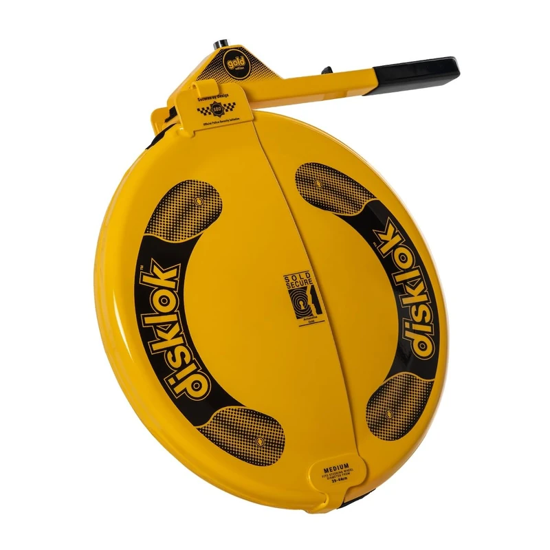 Disklok Safety Device - Car Steering Wheel Lock Full Cover - Yellow - Thatcham Tested (Yellow, Medium 39 cm - 41.5 cm)
