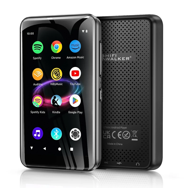 G7mini Android MP3 Player with WiFi & Bluetooth, 3.4" Touch Screen MP3 Player with Speaker, 1300mAh, Support Spotify/YouTube/Local Music, 16GB Portable Digital Audio Player for Travel/Gym