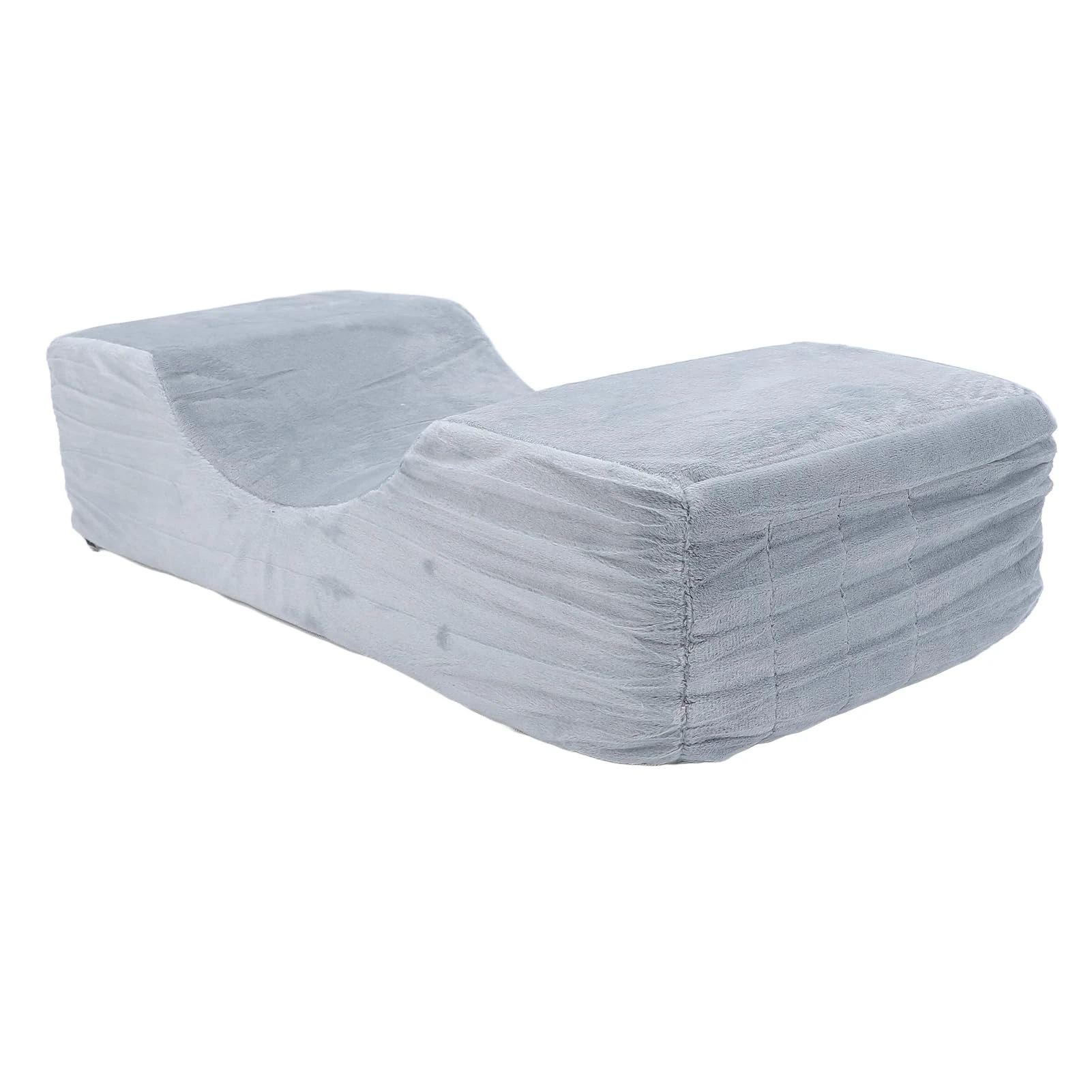 Brrnoo Eyelash Extension Velvet Lash Pillow,U Shape Pillow for Eyelash Extensions Ergonomic Eyelash Grafting Pillow Curved Memory Foam Lash Eye Head Neck Bed Pillow (Gray)