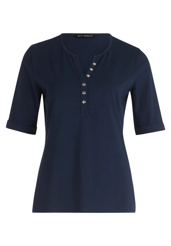 Betty Barclay Women's Basic Shirt with Buttons, darkblue, 16