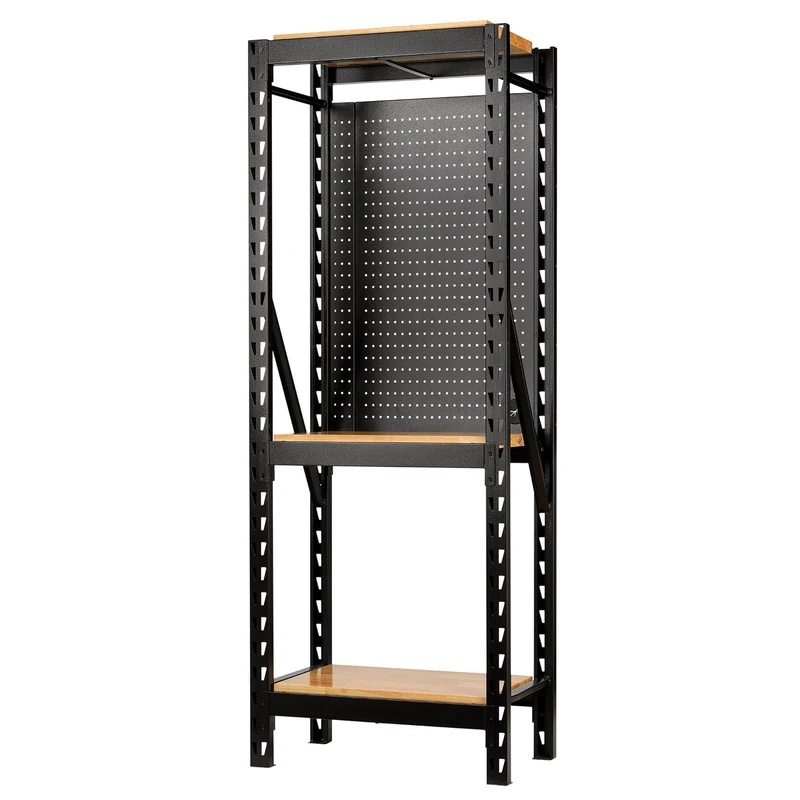 Draper BUNKER 27892 17-Piece Modular 3 Tier Racking with Hardwood Shelving and Pegboards, 750 mm - Image 1