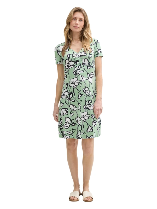 TOM TAILOR Women's 1045309 Dress, 37120-Fresh Spring Floral Design, 12