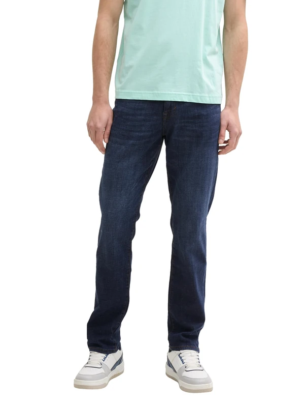 TOM TAILOR Men's Josh Regular Slim Jeans, Blue Rinse Denim 10157, 32 W/36 L