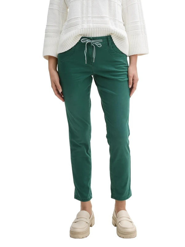 TOM TAILOR Women's 1040963 Trouser, 30024-Explorer Green, 36W x 28L