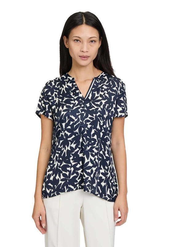 Betty Barclay Women's Blouse, Dark Blue/Cream, 16